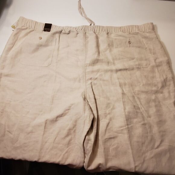 6XL NEW LINEN DRAWSTRING PANTS NWT CUBAVERA - Picture 3 of 4